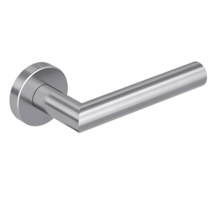 Türdrücker120, Oberfläche Edelstahl matt, Abdeckung Rosetten rund