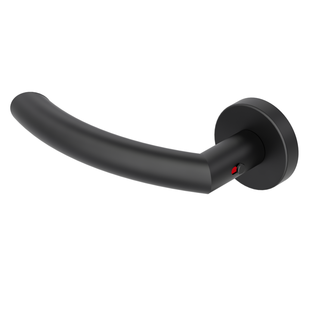 Türgriffgarnitur AMICO 340 Klipptechnik Rosetten rund smart2lock L schwarz