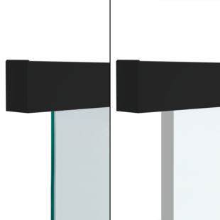 Schiebetürsystem NOVA STS 406, Oberfläche Schwarz, Anzahl Türflügel und Breite 1,9m 1-flg., Set beinhaltet GM-e 491