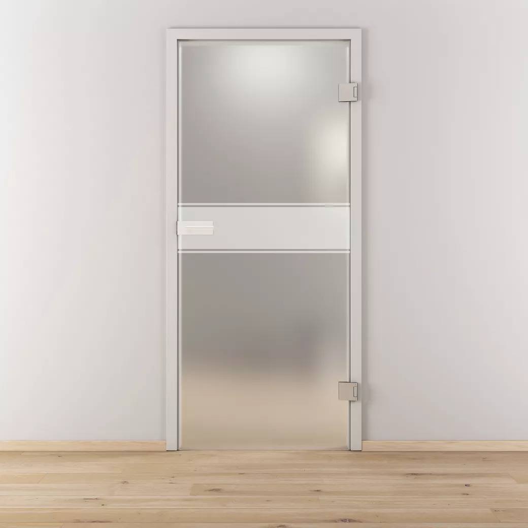 Glasdrehtür NOVA 593 ESG BASIC GREEN matt 834x1972x8mm Studio/Office DIN R
