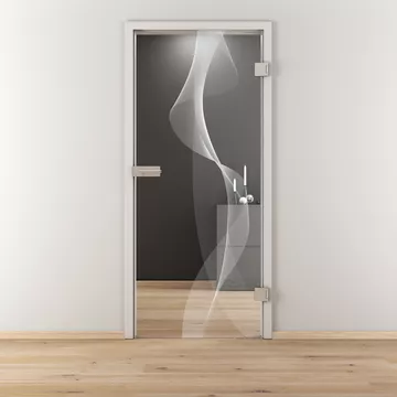 Glastür NOVA 626, Blickdichte klar, Bohrungsart Studio/Office