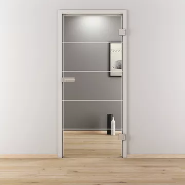 Glasdrehtür NOVA 582, Blickdichte klar, Bohrungsart Studio/Office
