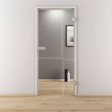 Glasdrehtür NOVA 610, Blickdichte klar, Bohrungsart Studio/Office