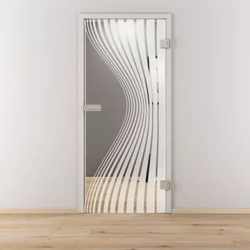 Glasdrehtür NOVA 543, Blickdichte klar, Bohrungsart Studio/Office
