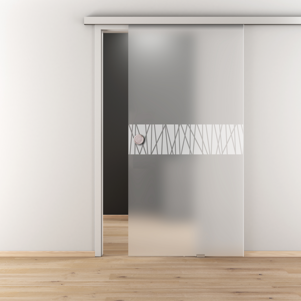 Glasschiebetür NOVA 546 ESG BASIC GREEN matt 935x2058x8mm