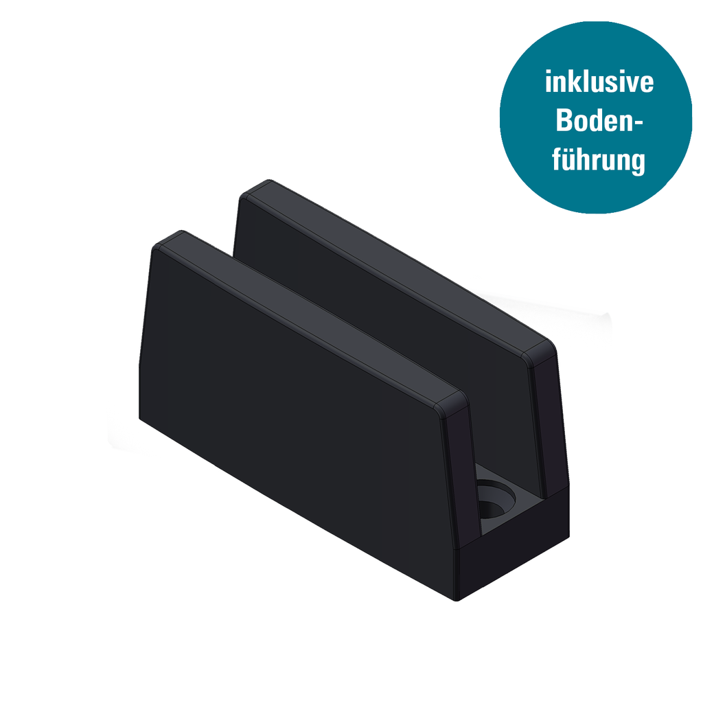 Schiebetürsystem NOVA 406 PREMIUM Wandmontage/Glastür 1,9m 1-flg. Alu EV1 Klebe-GM