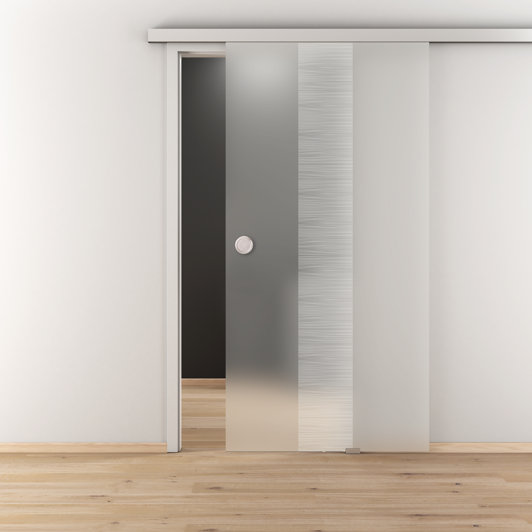 Glasschiebetür NOVA 557 ESG BASIC GREEN matt 935x2058x8mm