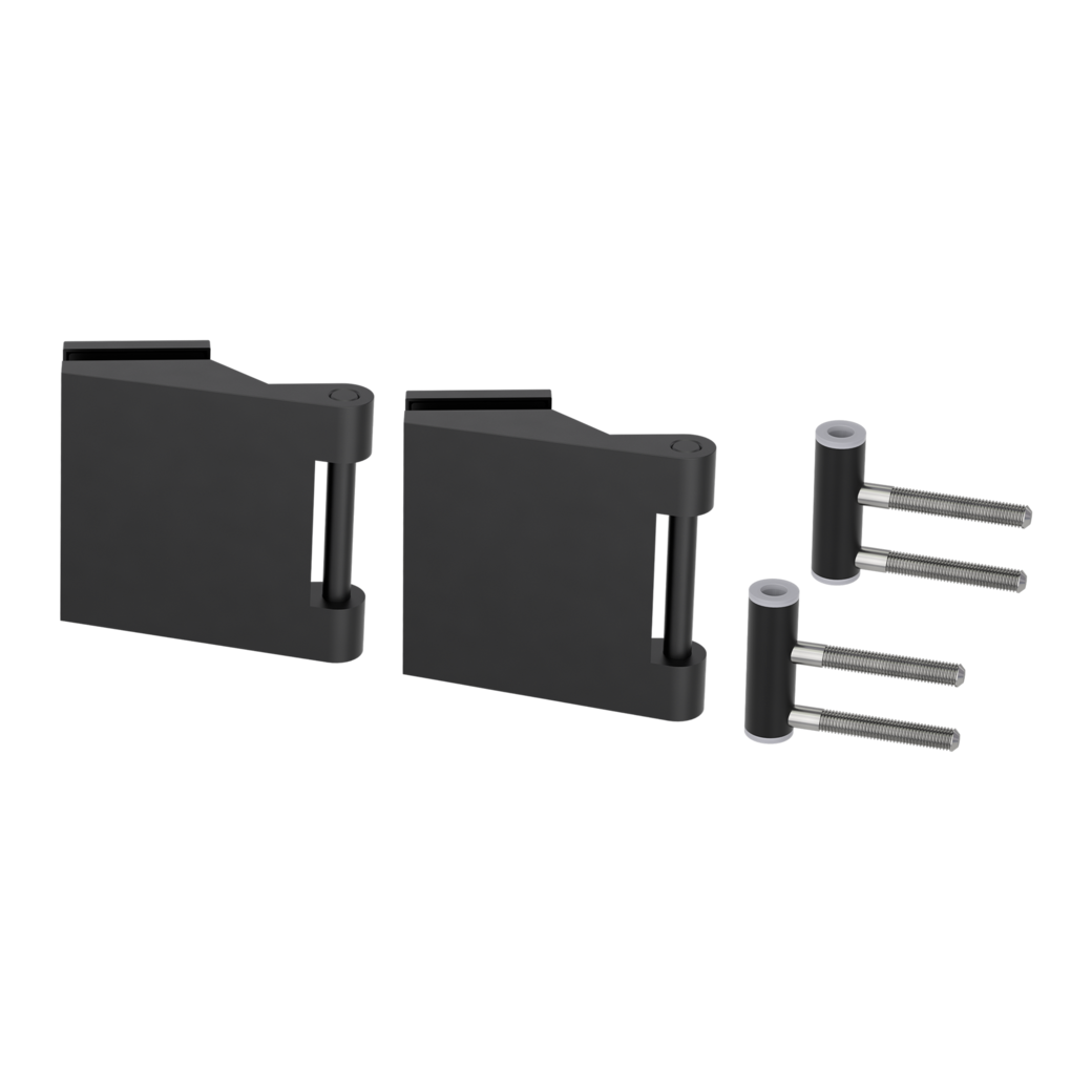 Gegenkasten Set SKS 61 SMART inkl. Türschnäpper, Feststeller,  3tlg. Bänder Schwarz
