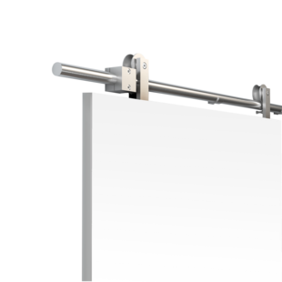 Schiebetürsystem STS_416, Oberfläche Edelstahl-Optik matt, Anzahl Türflügel und Breite 2m 1-flügelig