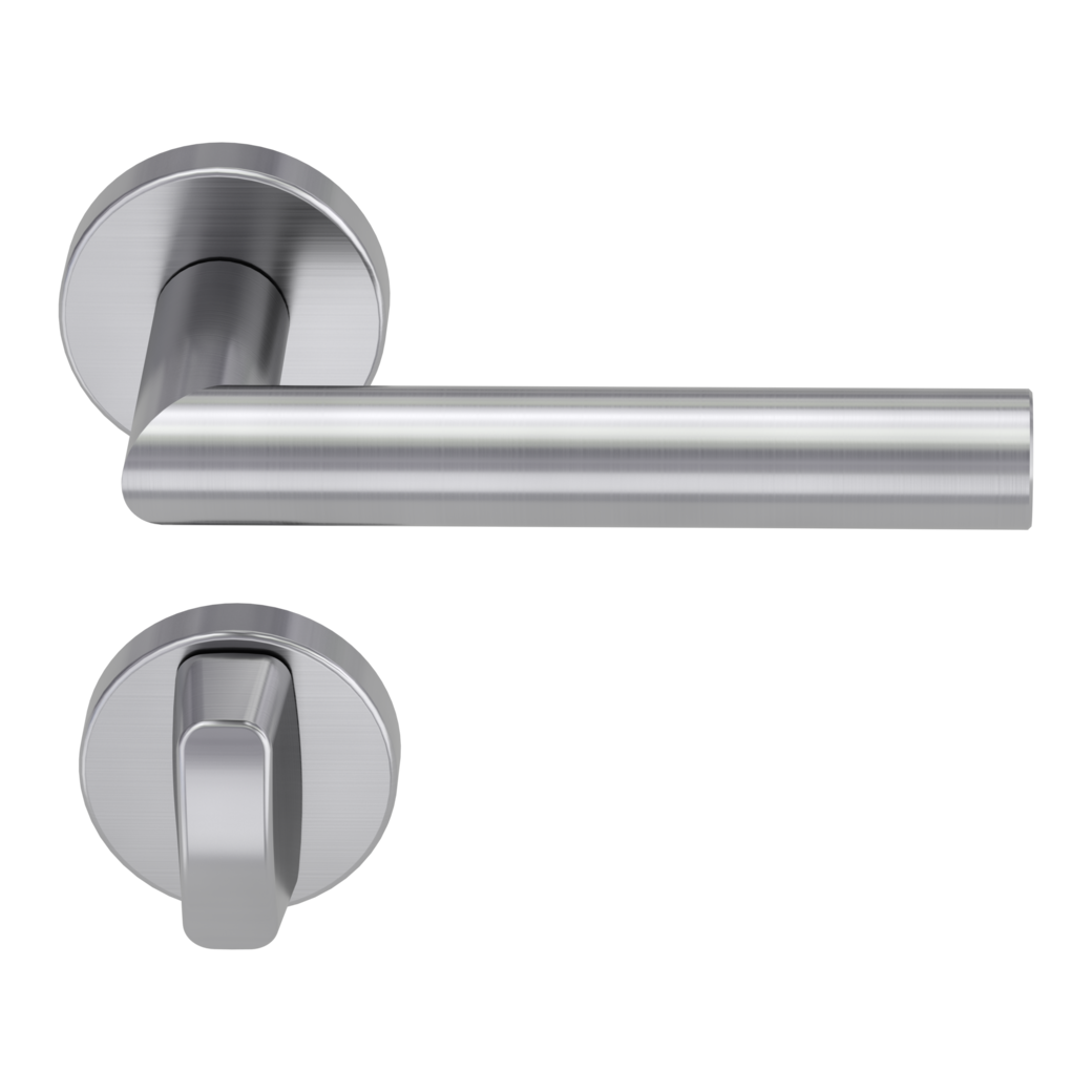 Türgriffgarnitur TD 120 Klipptechnik GK3 Rosetten rund WC Edelstahl matt