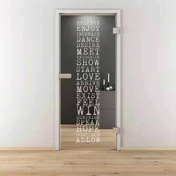 Glasdrehtür NOVA 622, Blickdichte klar, Bohrungsart Studio/Office