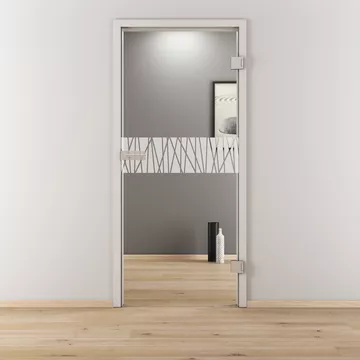 Glasdrehtür NOVA 546, Blickdichte klar, Bohrungsart Studio/Office
