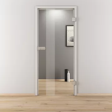 Glasdrehtür NOVA 594, Blickdichte klar, Bohrungsart Studio/Office