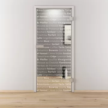Glasdrehtür NOVA 545, Blickdichte klar, Bohrungsart Studio/Office