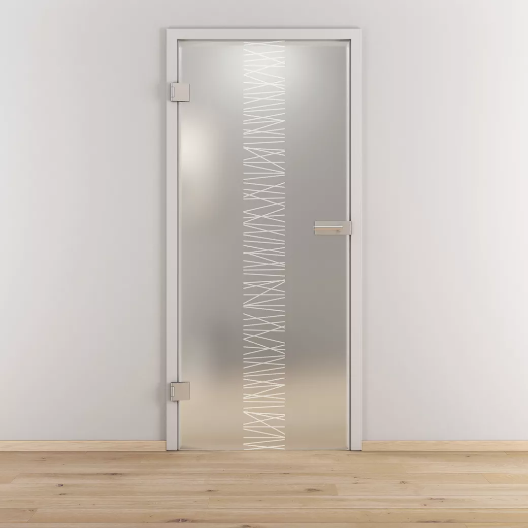 Glasdrehtür NOVA 549 ESG BASIC GREEN matt 709x1972x8mm Studio/Office DIN L