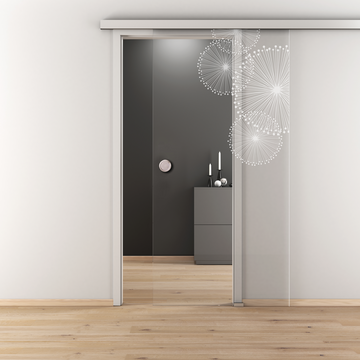Glasschiebetür NOVA 507, Blickdichte klar