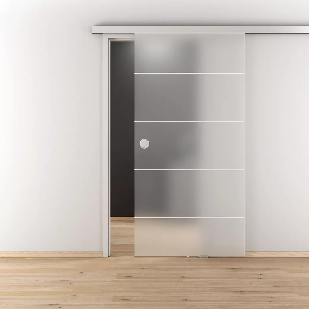 Glasschiebetür NOVA 582 ESG BASIC GREEN matt 935x2058x8mm