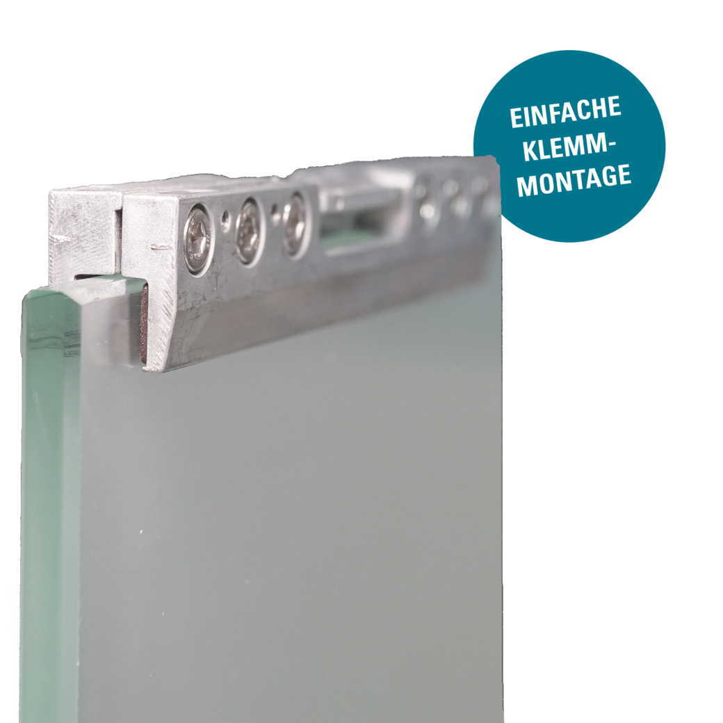 Schiebetür-Set ONTARIO PREMIUM Glas teilmattiert 935x2058mm Wandmontage inkl. GM-r 491 Alu EV1