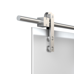Schiebetürsystem NOVA STS 418, Oberfläche Edelstahl-Optik matt, Anzahl Türflügel und Breite 2m 1-flügelig