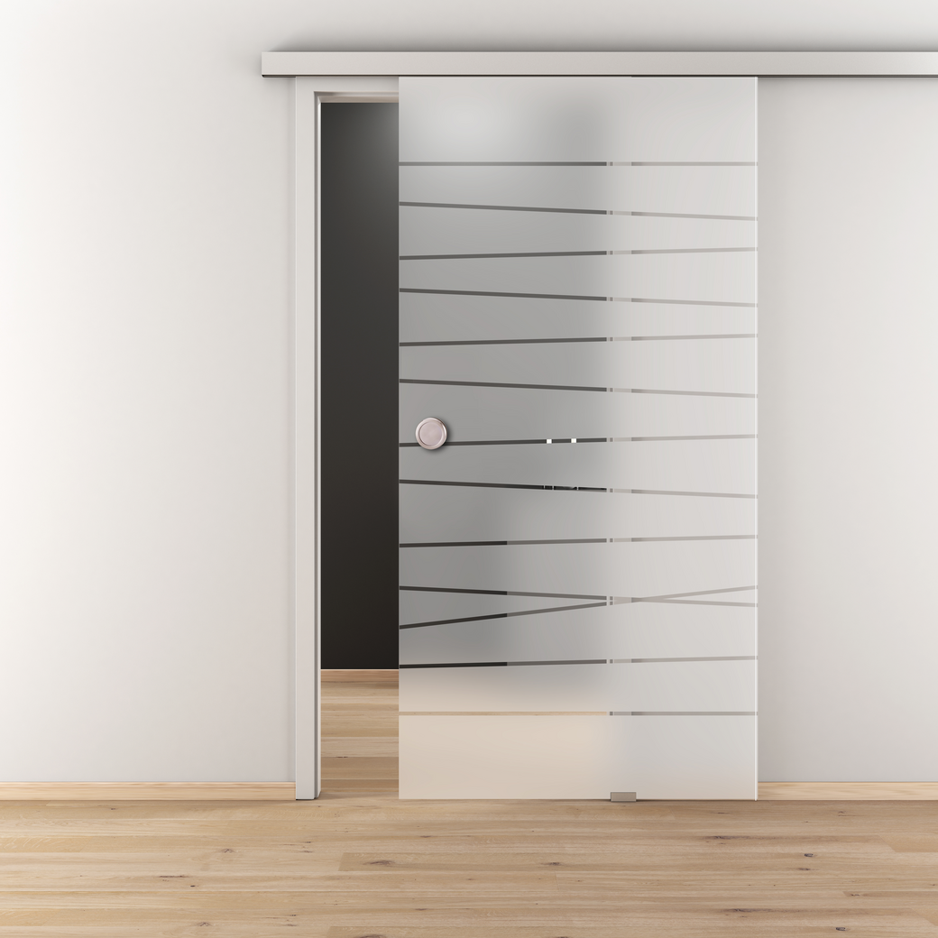 Glasschiebetür NOVA 514 ESG BASIC GREEN matt 935x2058x8mm