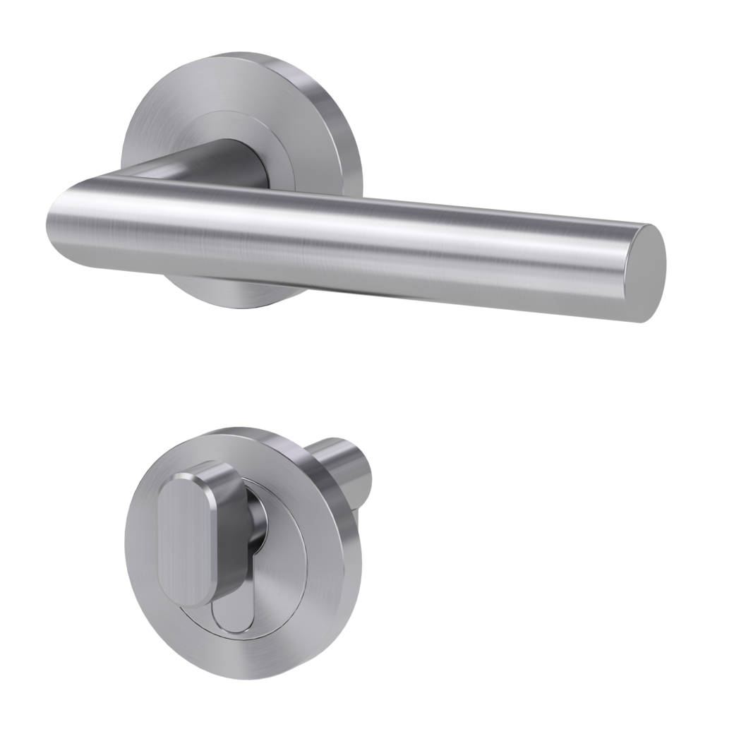 Profilzylindereinsatz WC Schlossseite 26|21 Edelstahl-Optik matt
