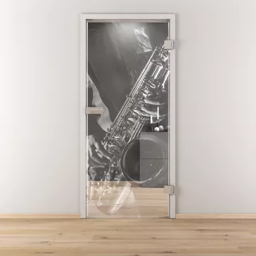 Glasdrehtür NOVA 617, Blickdichte klar, Bohrungsart Studio/Office