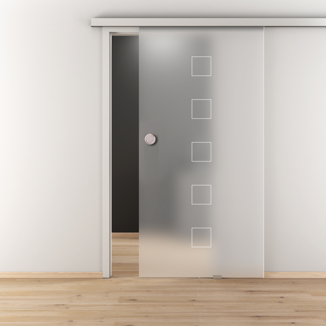 Glasschiebetür NOVA 505 ESG BASIC GREEN matt 935x2058x8mm