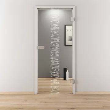 Glasdrehtür NOVA 549, Blickdichte klar, Bohrungsart Studio/Office