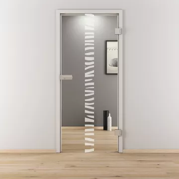 Glasdrehtür NOVA 548, Blickdichte klar, Bohrungsart Studio/Office