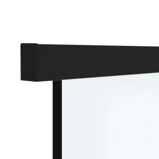 Schiebetürsystem für Holz-Schiebetür, Oberfläche Schwarz, Anzahl Türflügel und Breite 1,9m 1-flg., Set beinhaltet FLEX QUATTRO