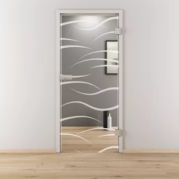 Glasdrehtür NOVA 540, Blickdichte klar, Bohrungsart Studio/Office