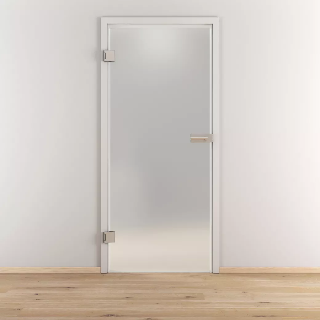 Glasdrehtür NOVA 501 ESG BASIC GREEN matt 834x1972x8mm Studio/Office DIN L