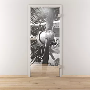 Glasdrehtür NOVA 619, Blickdichte klar, Bohrungsart Studio/Office